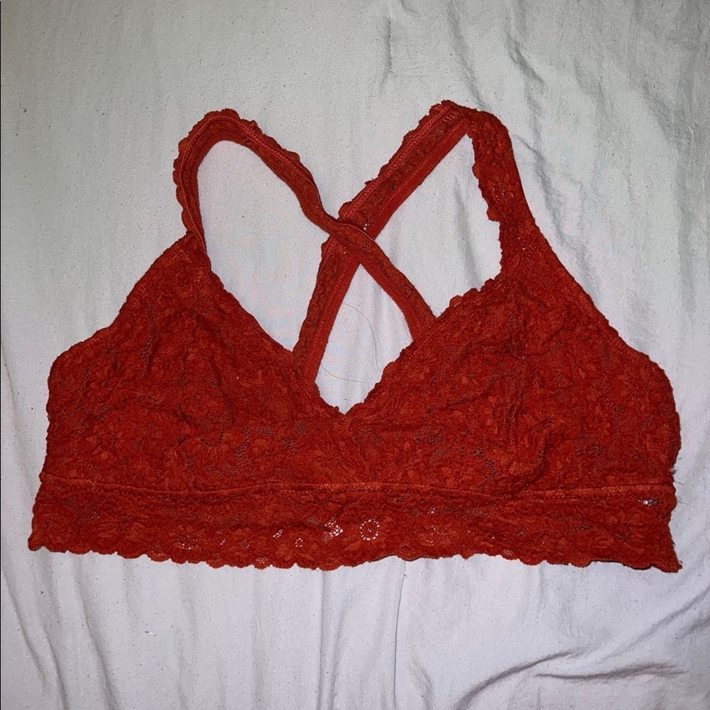 Aerie XL Cross Back Blood Orange Bralette